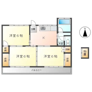 富塚アパート【5号室】の間取り