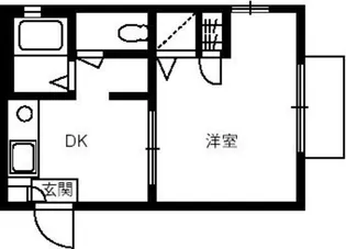 フラッツ茶屋下【202号室号室】の間取り