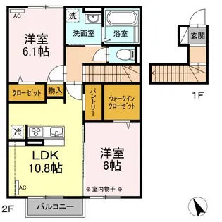 サニーガーデン B【203号室】の間取り