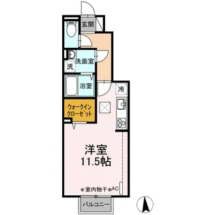 メゾンピュール【1階】の間取り