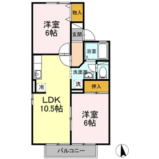 ロイヤルガーデン吉倉 A【2階】の間取り