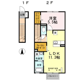 ボヌール A【2階】の間取り
