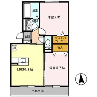 セジュール笹谷【2階】の間取り