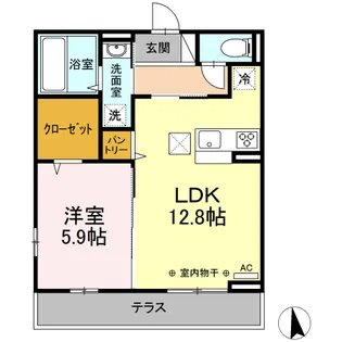 ディアコート 宮下【1階】の間取り