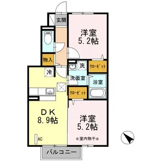 メゾン ド ボヌール【1階】の間取り