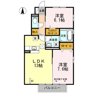 Grace Court A【1階】の間取り