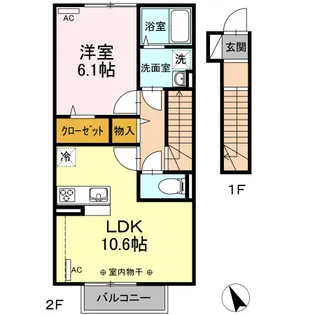 サニーガーデン A【202号室】の間取り