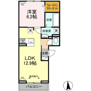 ガーデンコートA【2階】の間取り