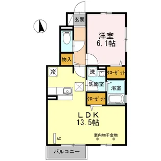 アンジュ A【101号室】の間取り