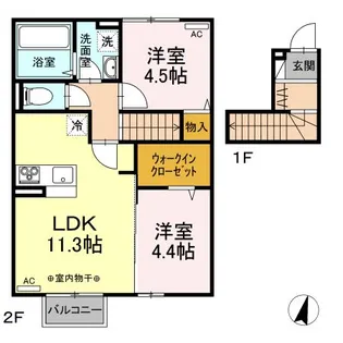 サンコート【2階】の間取り