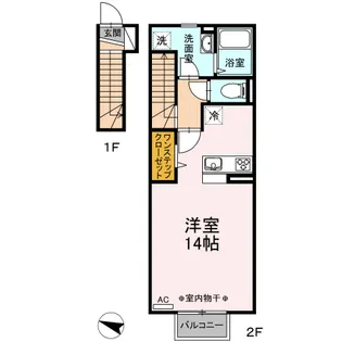 サンテラス B【2階】の間取り