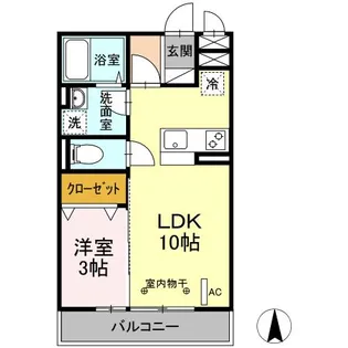 マリンプラザ A【2階】の間取り