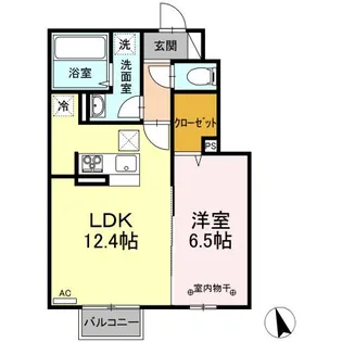 ロイジェントパークス野田町5丁目 E棟【1階】の間取り