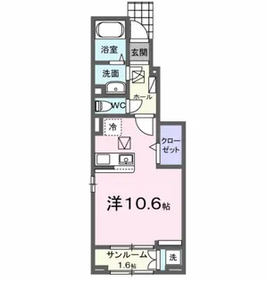 ドミールオカマエ B【1階】の間取り