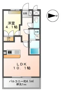メゾン・ティアラ【1階】の間取り