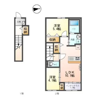 宮代新築アパート【2階】の間取り