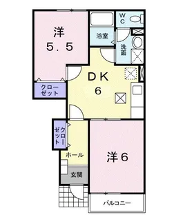 ベルアンジュ【1階】の間取り