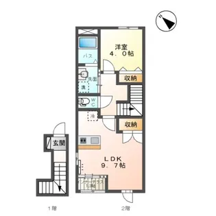 南沢又新築アパート【2階】の間取り