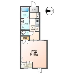 笹谷字石田新築アパート【1階】の間取り