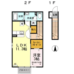 グリーンライフ 久【2階】の間取り