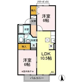 フラッツ・ユー【1階】の間取り