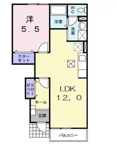 Mezon プチパール【1階】の間取り
