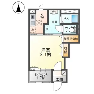 野田町6丁目新築アパート B棟【1階】の間取り