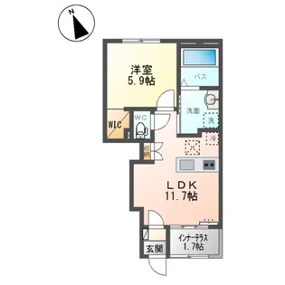 宮代新築アパート B棟【1階】の間取り