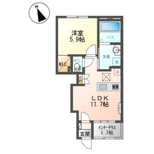 宮代新築アパート A棟【1階】の間取り