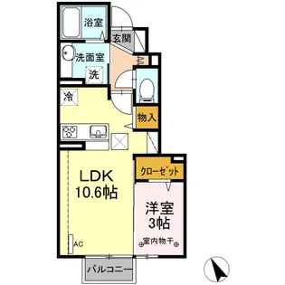 サニーガーデン A【1階】の間取り