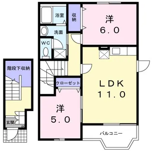 ティンカ−ベル【2階】の間取り