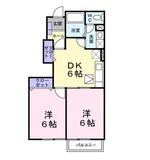 フラワーヒル A【1階】の間取り