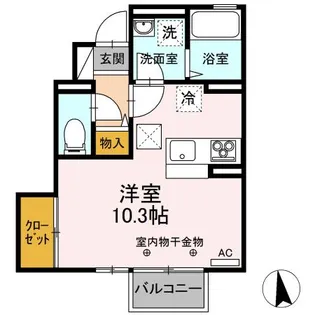 エステート笹谷21Ⅳ【1階】の間取り