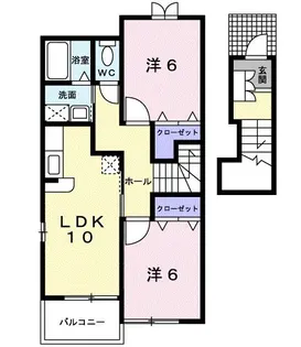 メロディハウス メゾフォルテ【2階】の間取り
