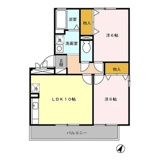 レジデンスサニー【3階】の間取り