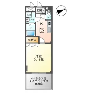 ディアフォンテーヌ A棟【1階】の間取り