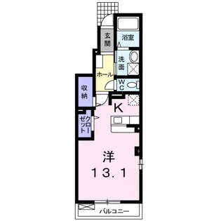 プチハウス神ノ前【1階】の間取り
