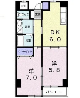 グラン・リッツ上浜【6階】の間取り
