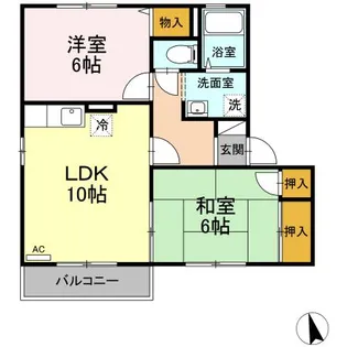 スウィートアップル【1階】の間取り
