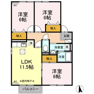 プチ・ヴィラージュ B【1階】の間取り