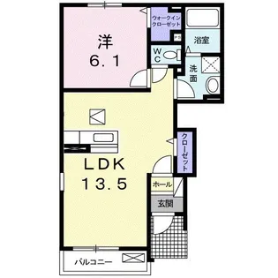 ピーチ・S【1階】の間取り