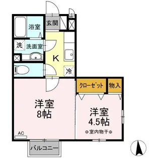 セジュール御山 C【201号室】の間取り