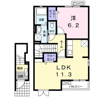 セレッソホリキリ【2階】の間取り