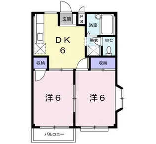 エルディムABE・B【2階】の間取り