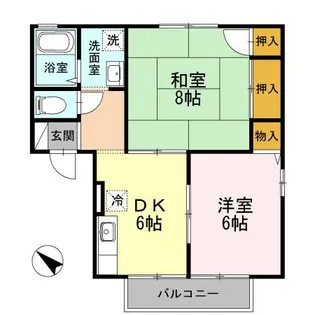アップルガーデン【2階】の間取り