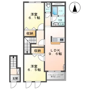 オレンジコート【2階】の間取り