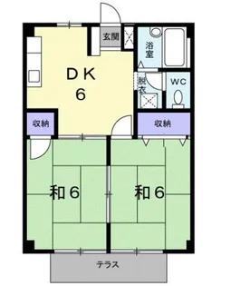 シティハイツ矢吹【2階】の間取り