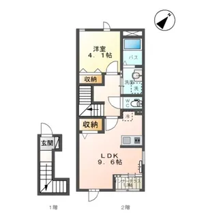 ラ・シルフィード(LA・SYLPHIDE)【2階】の間取り