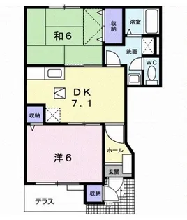 バウム野田【1階】の間取り