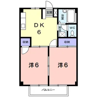 シティハイツ矢吹【2階】の間取り